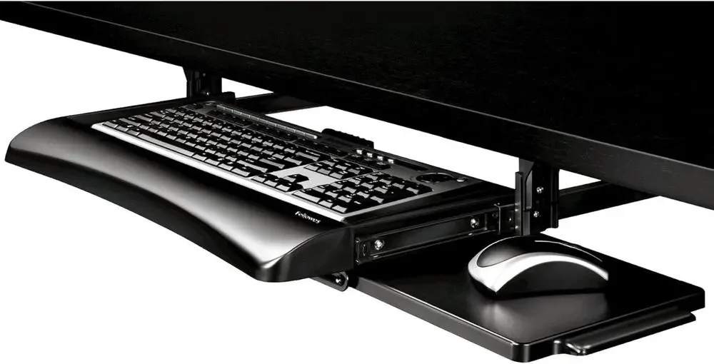 Fellowes Office Suites Adjustable Keyboard Drawer, Black